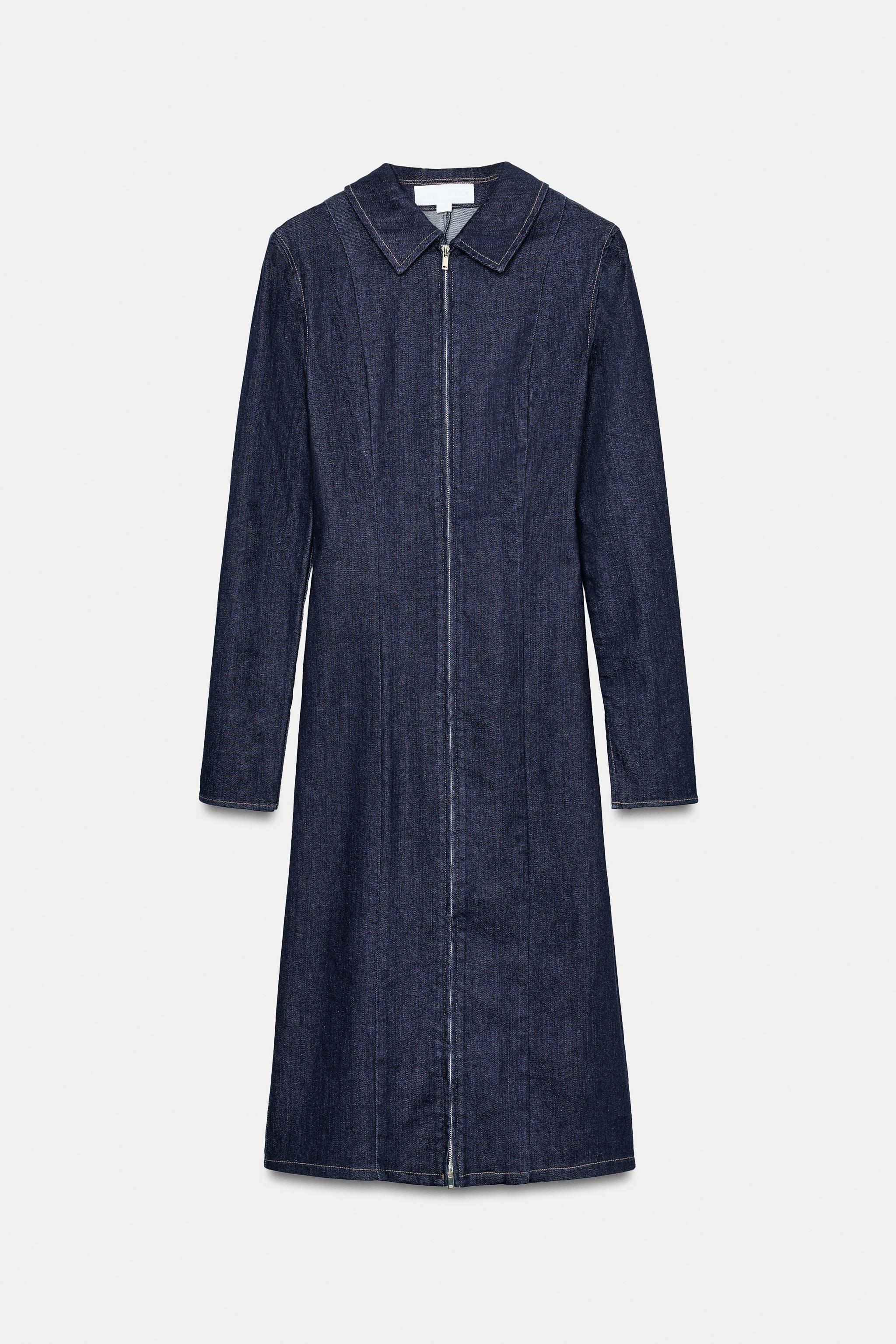 TRF DENIM ZIPPER DRESS